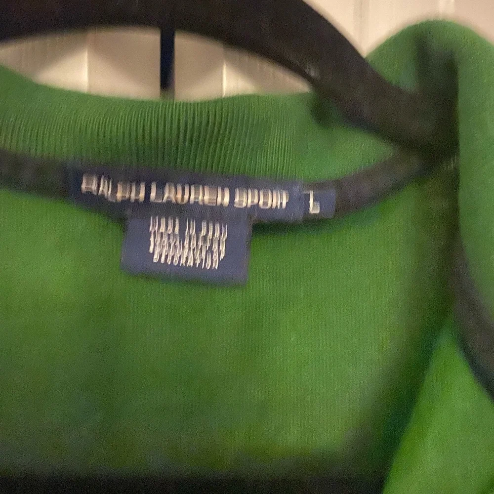Ralph Lauren Green Polo Shirt Classic Knit